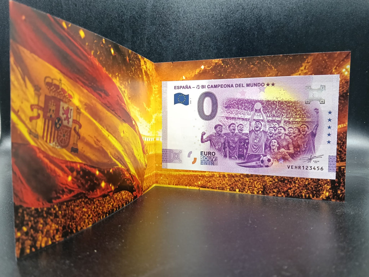 Billete Euro Souvenir 2026 Díptico Edición 2026 - BI CAMPEONA DEL MUNDO **