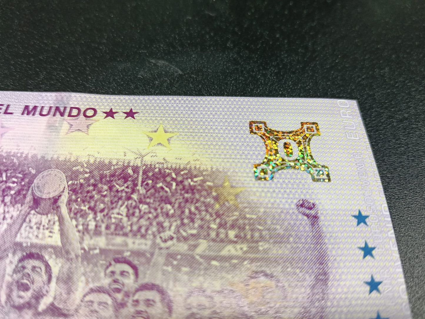 Edición 2026 Billete Euro Souvenir - BI CAMPEONA DEL MUNDO ** versión ORO