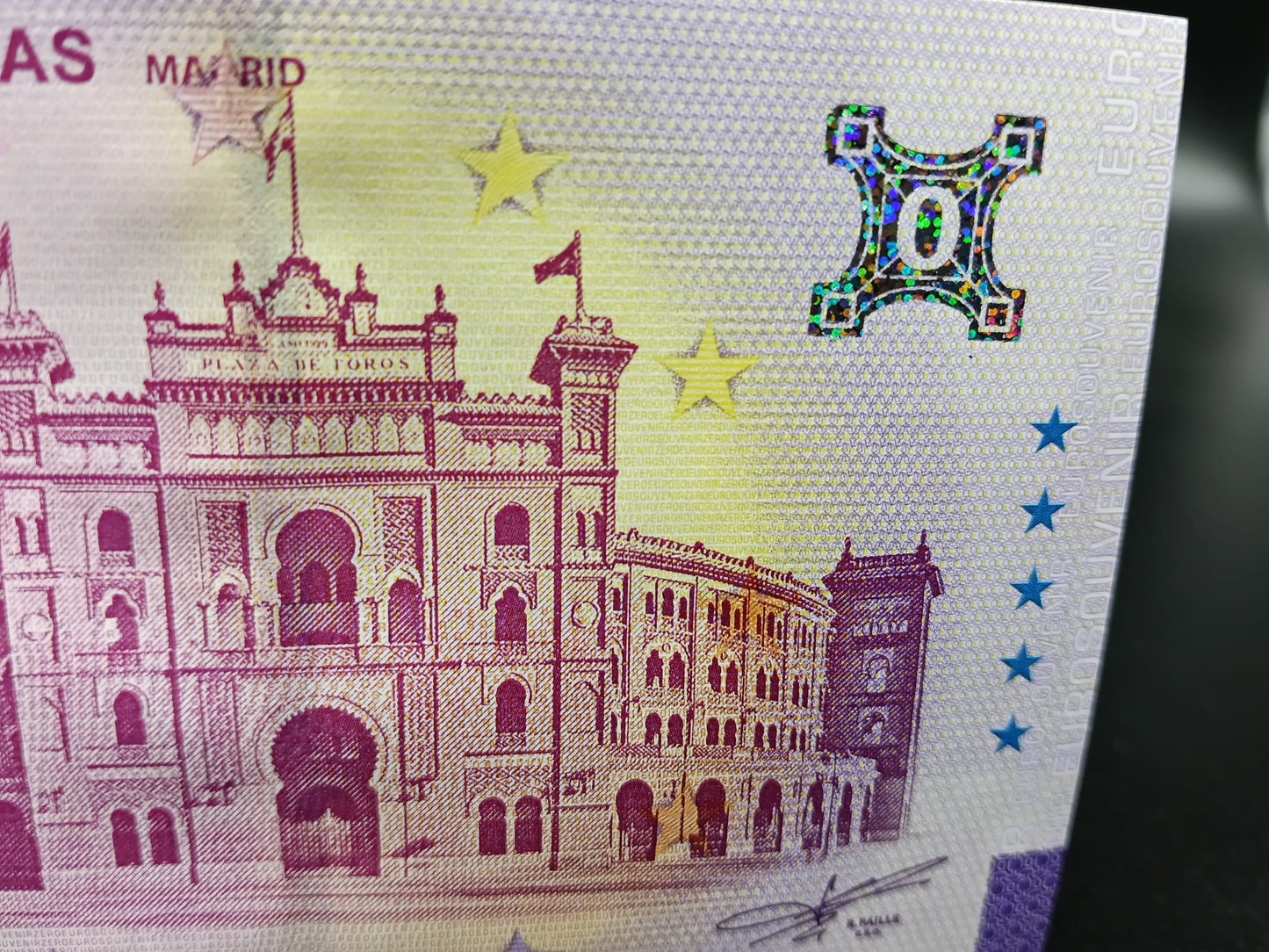 Edición 2026 Billete Euro Souvenir - PLAZA DE TOROS DE LAS VENTAS 2025 versión PLATA