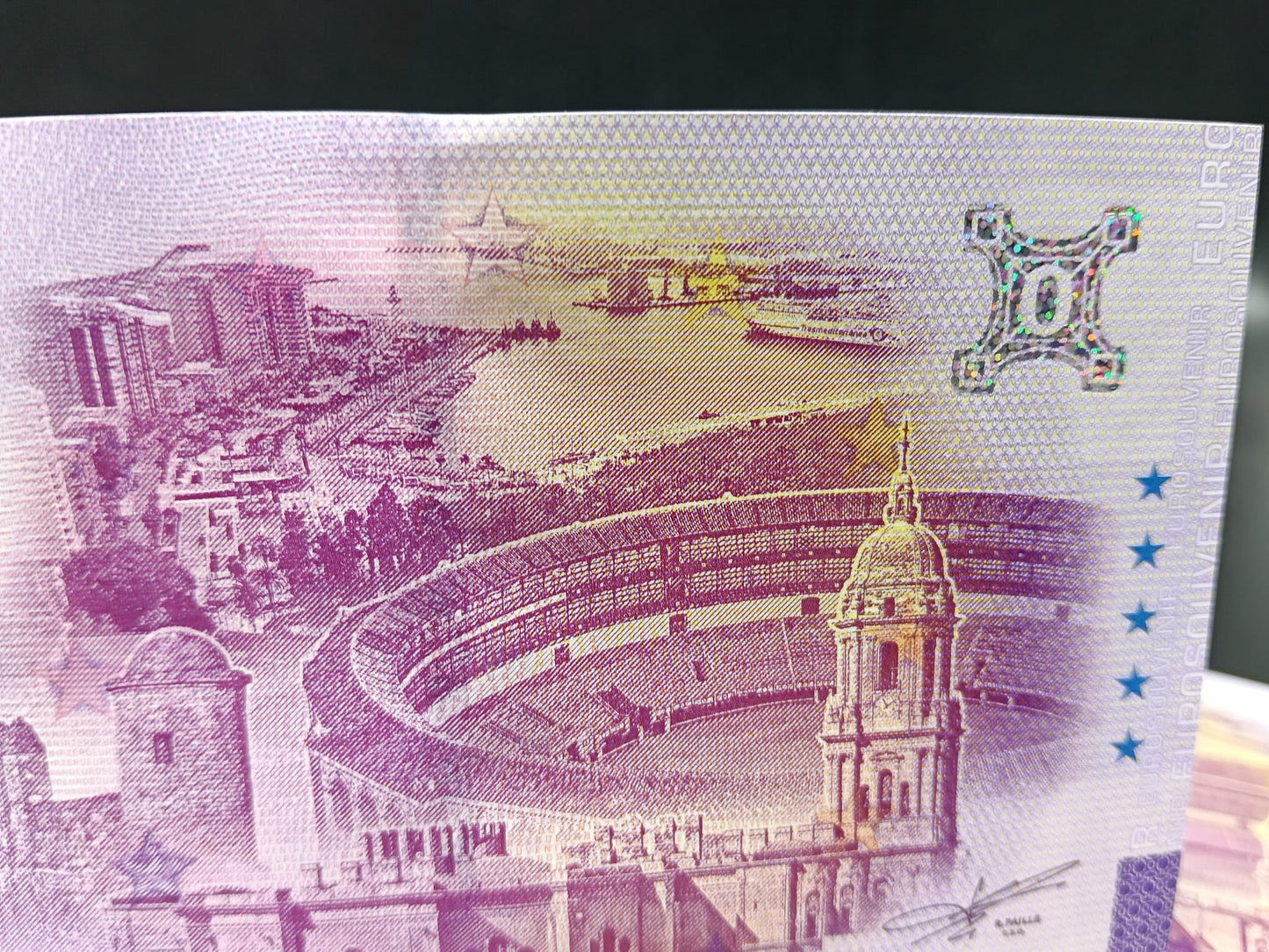 Billete Euro Souvenir MÁLAGA 2026 plata