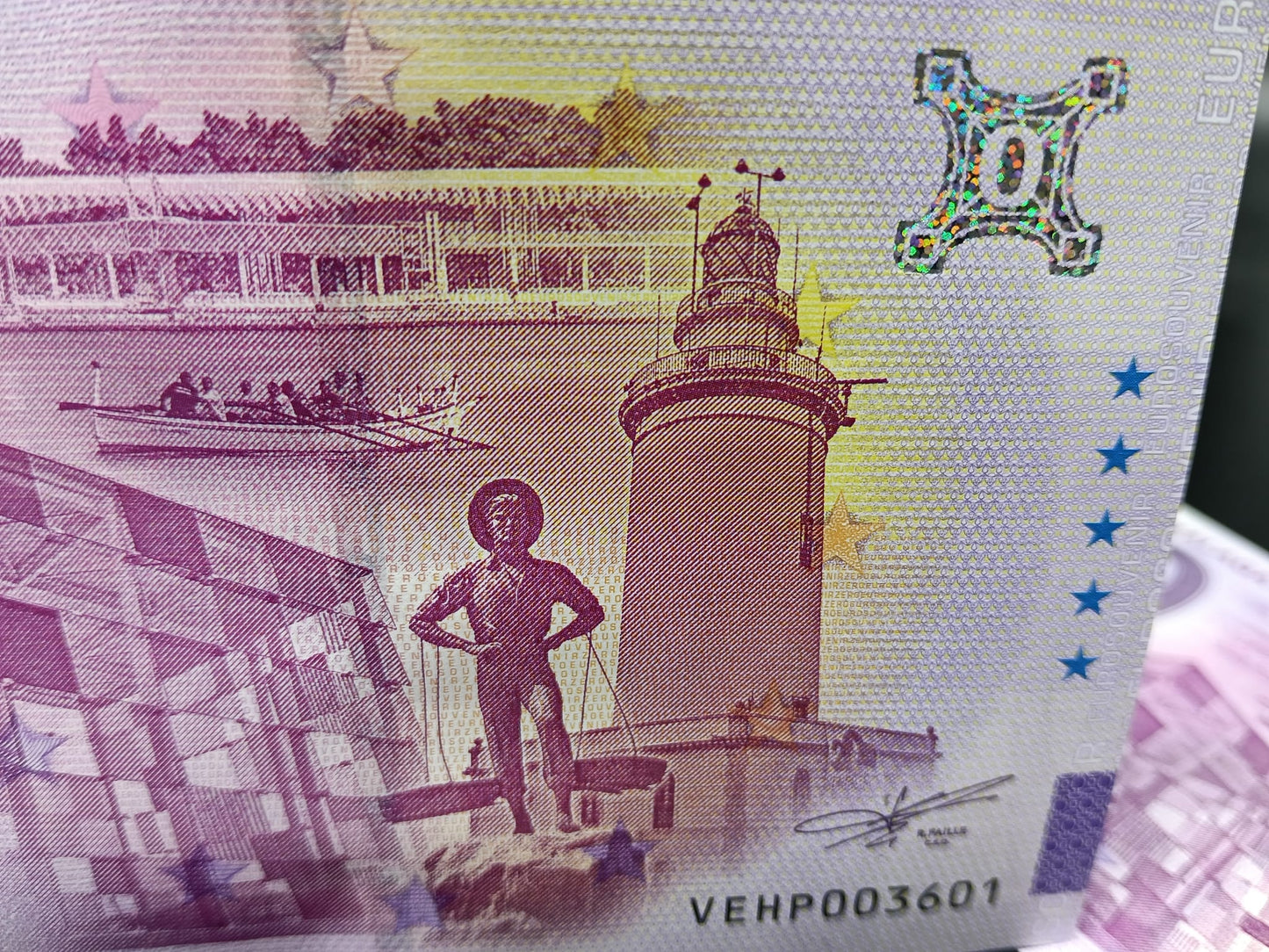 Billete Euro Souvenir PUERTO DE MÁLAGA 2026 plata