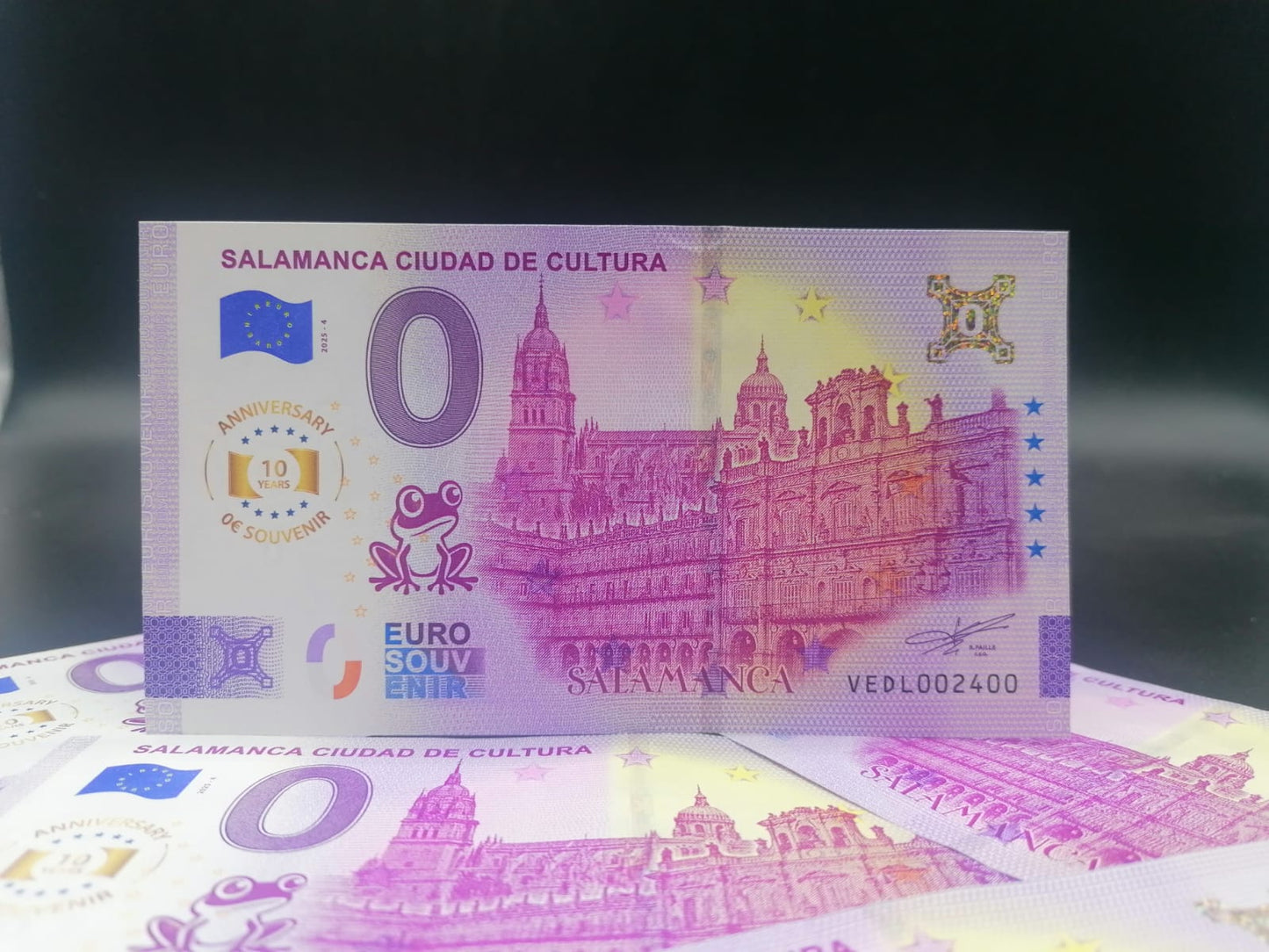 Billete Euro Souvenir - SALAMANCA CIUDAD DE CULTURA vesion normal y anniversary 2025