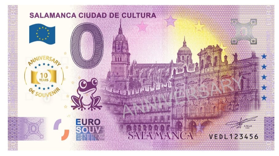 Billete Euro Souvenir - SALAMANCA CIUDAD DE CULTURA anniversary 2025