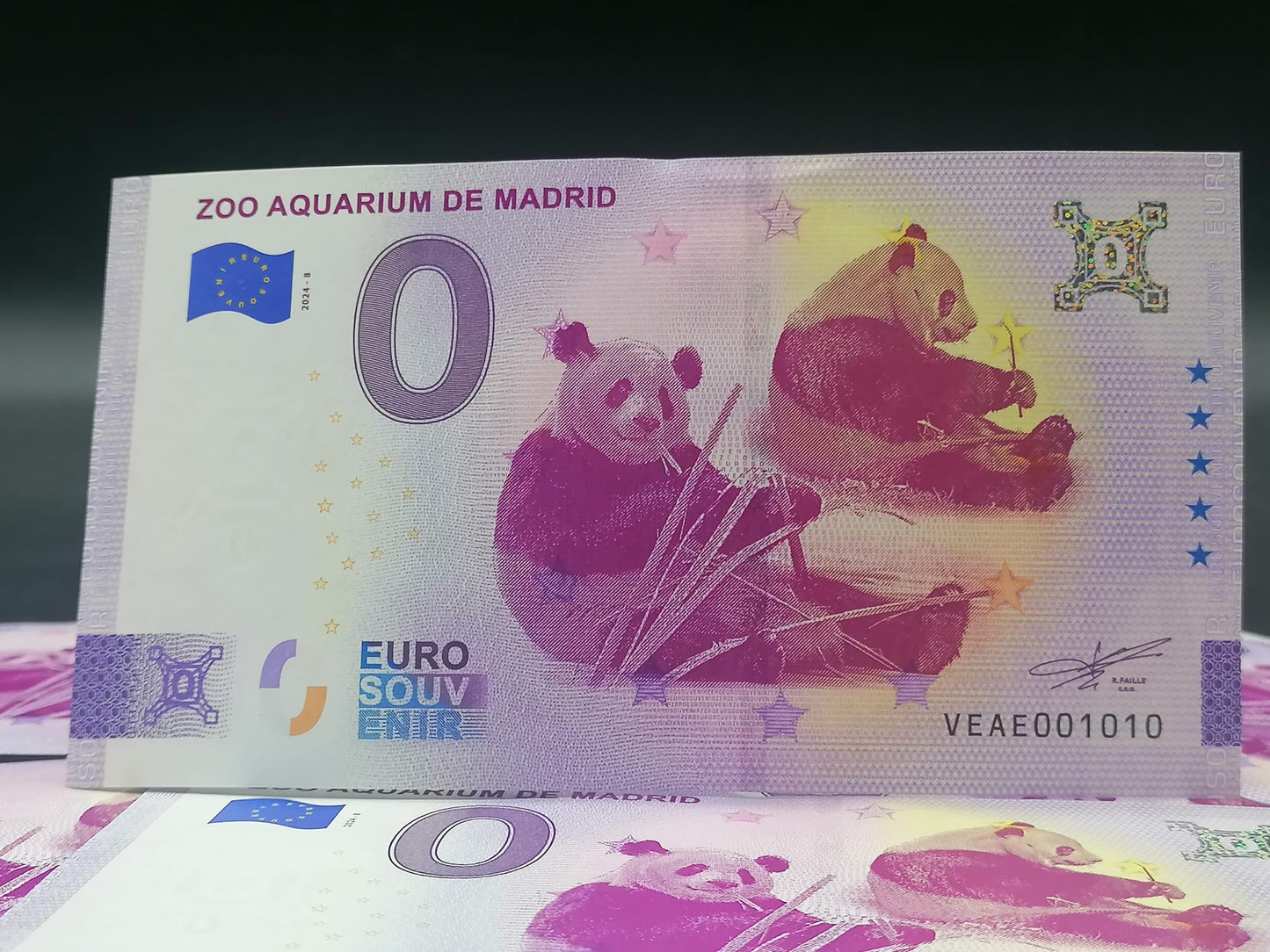 Billete Euro Souvenir Zoo Aquarium de Madrid - PANDAS 2024.8