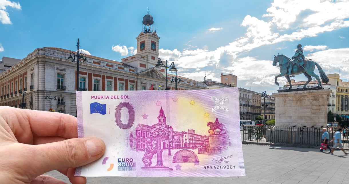 Billete Euro Souvenir - PUERTA DEL SOL 2020