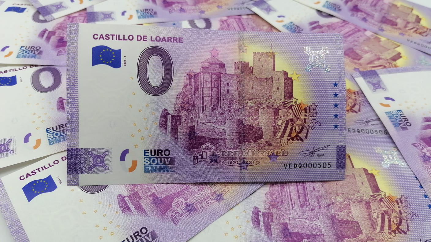 Billete Euro Souvenir - CASTILLO DE LOARRE 2021