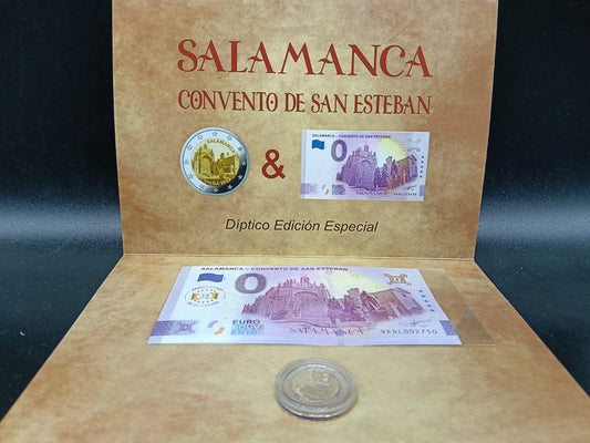 Pack moneda de 2€ y Billete Euro Souvenir - SALAMANCA CONVENTO SAN ESTEBÁN 2025 aniversary