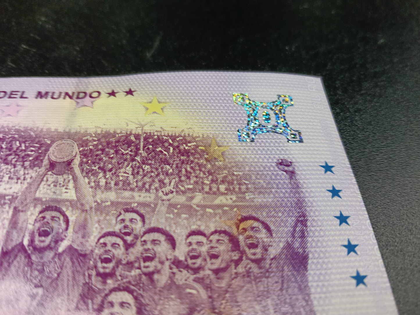 Edición 2026 Billete Euro Souvenir - BI CAMPEONA DEL MUNDO ** versión PLATA