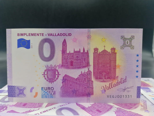 Billete Euro Souvenir Simplemente Valladolid 2024