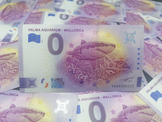 Billete Euro Souvenir Palma Aquarium Mallorca