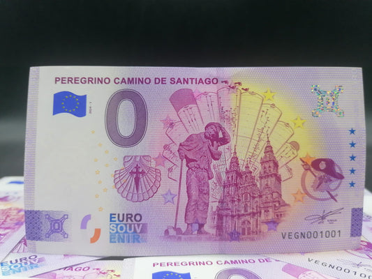 Billete Euro Souvenir - PEREGRINO CAMINO DE SANTIAGO 2024-1