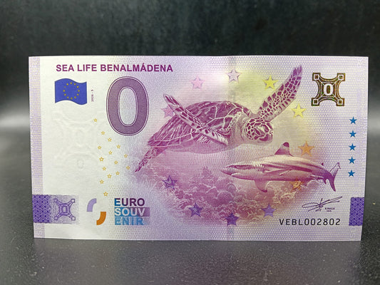 Edición 2026. Billete Euro Souvenir - Sealife Tortuga oro 2026-5